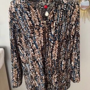 Anne Klein multi color blouse